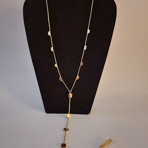 Chic Gold Tone Pendant Necklace